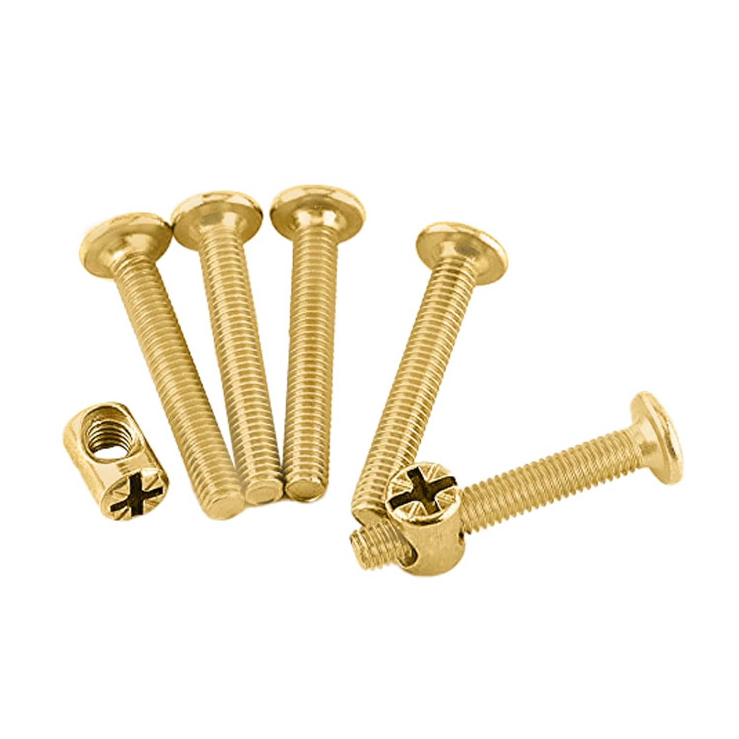 Rely®⇒VP INDUSTRIES (Combo Set -10 Pcs) M6x30 mm JCB Bolt with Barrel Nut Carbon Steel |Furniture Screw Fastener Bolts with Barrel Nuts Dowel Nut Connector for Joining Wood Boards, Cabinets, & Beds.