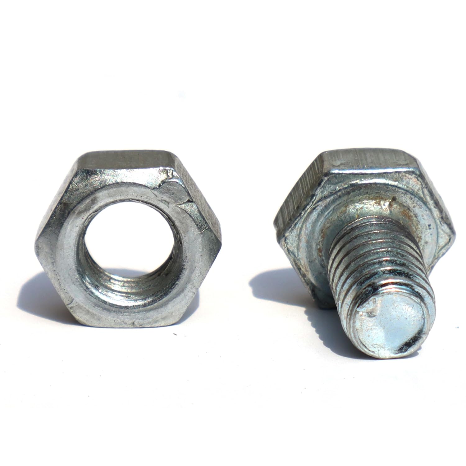 Pure Source India Zinc plated 18 mm Nut Bolt For Storage Rack, Hexaganol Nut Bolt (M5-5mm thick) (4 Pcs)